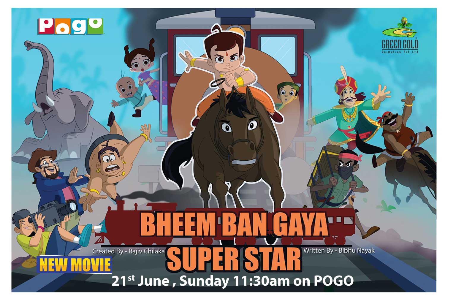 BHEEM BAN GAYA SUPER STAR NEW TELEMOVIE ON POGO